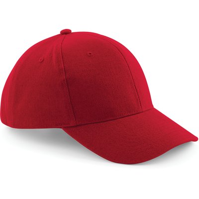 Gorra de algodón 6 paneles Rojo