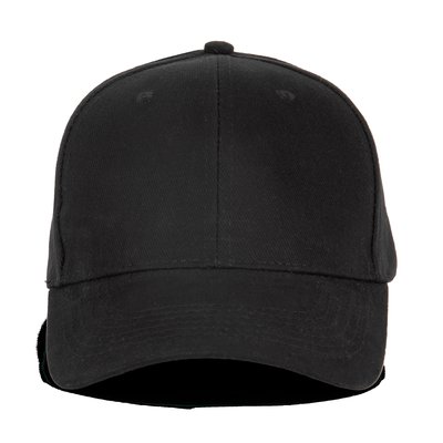 Gorra de algodón ajustable Negro