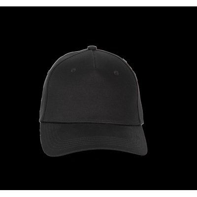 Gorra de algodón con ajuste metálico Black