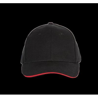 Gorra algodón cierre hebilla metálica Black / Red