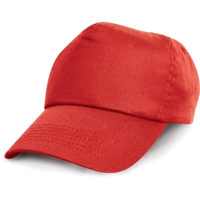 Gorra de algodón con cierre de velcro y ojales Red