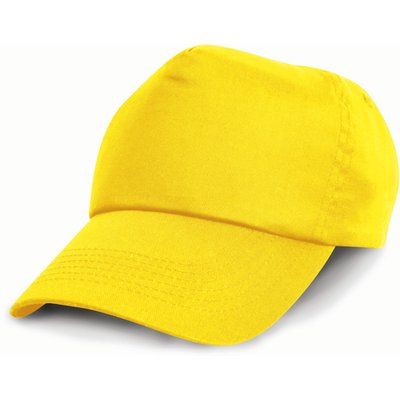 Gorra de algodón con cierre de velcro y ojales Yellow