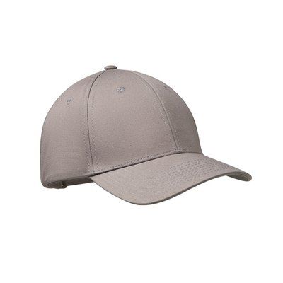 Gorra de algodón con cierre visera Gris