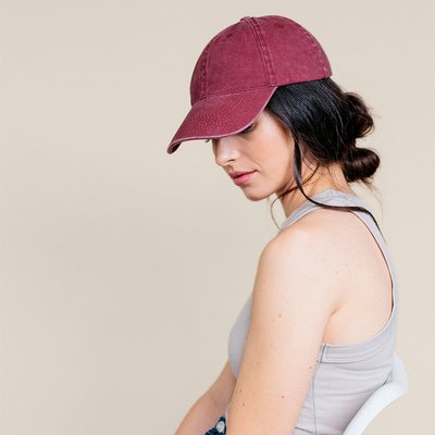 Gorra de algodón con efecto lavado