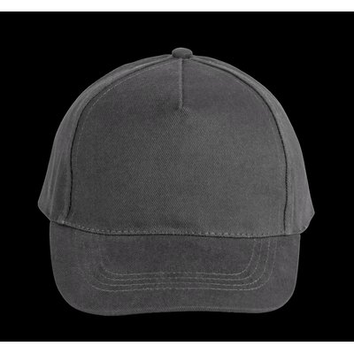 Gorra de algodón grueso con 5 paneles Gris