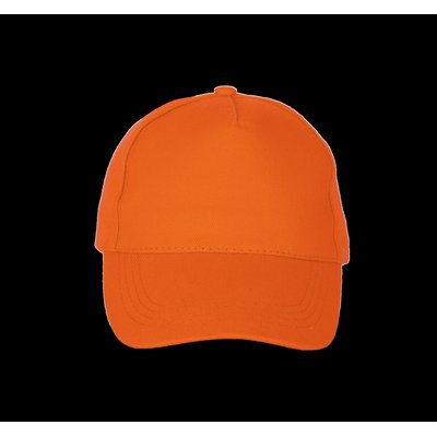 Gorra de algodón grueso con 5 paneles Naranja