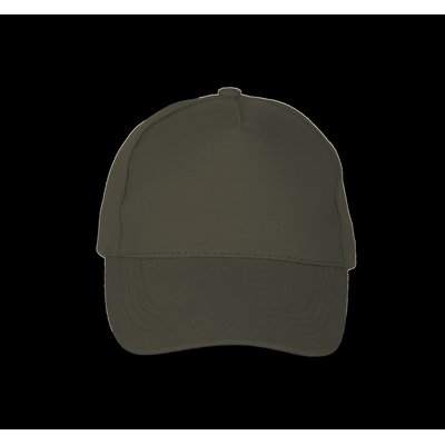 Gorra de algodón grueso con 5 paneles Verde