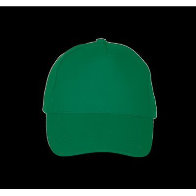 Gorra de algodón grueso con 5 paneles Verde