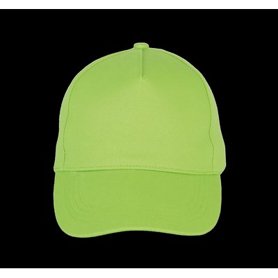 Gorra de algodón grueso con 5 paneles Verde