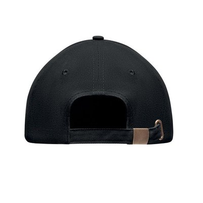 Gorra algodón grueso de 6 paneles con cierre de hebilla metal