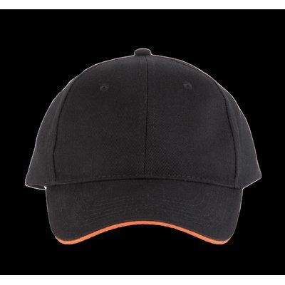 Gorra algodón grueso Black / Orange