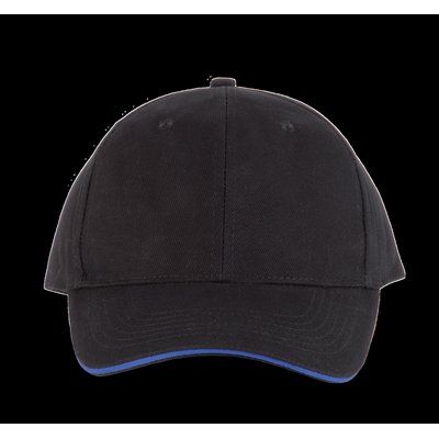 Gorra algodón grueso Black / Royal Blue