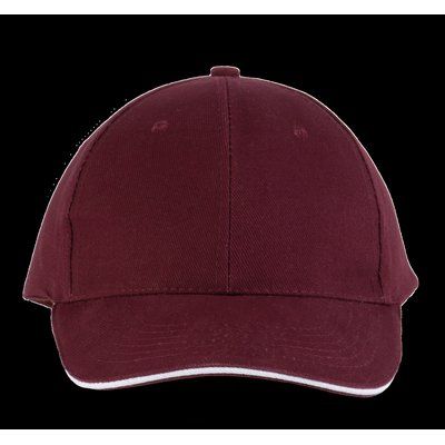 Gorra algodón grueso Burgundy / White