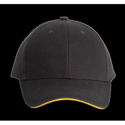 Gorra algodón grueso Dark Grey / Yellow