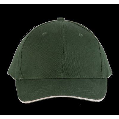 Gorra algodón grueso Forest Green / Beige