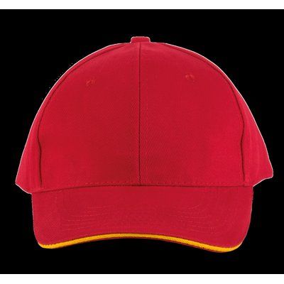 Gorra algodón grueso Red / Yellow