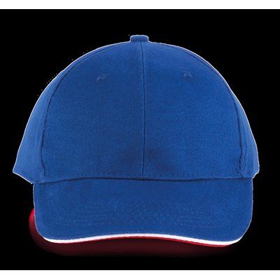 Gorra algodón grueso Royal Blue / White / Red