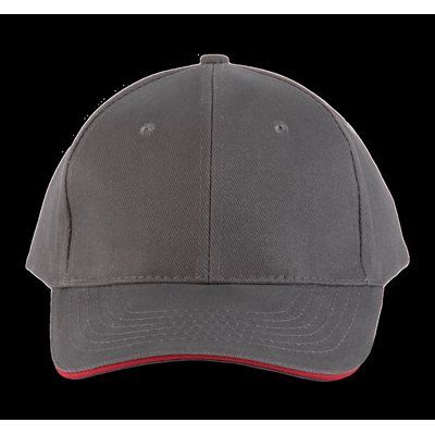 Gorra algodón grueso Slate Grey / Red