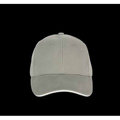 Gorra de algodón orgánico con cierre ajustable Gris