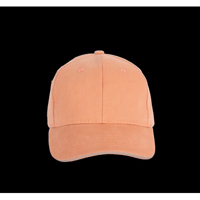 Gorra de algodón orgánico con cierre ajustable Naranja