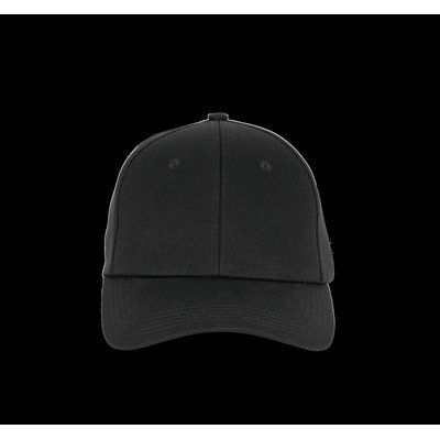 Gorra de algodón reciclado 6 paneles Black