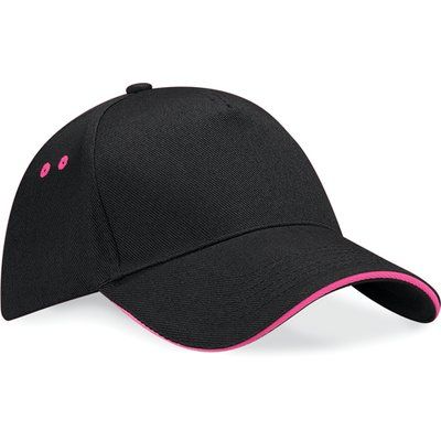 Gorra de Algodón Talla Ajustable Black / Fuchsia