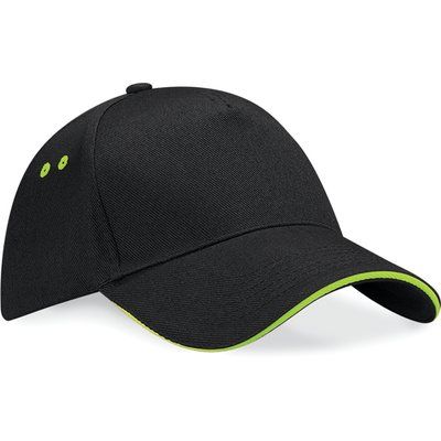 Gorra de Algodón Talla Ajustable Black / Lime Green