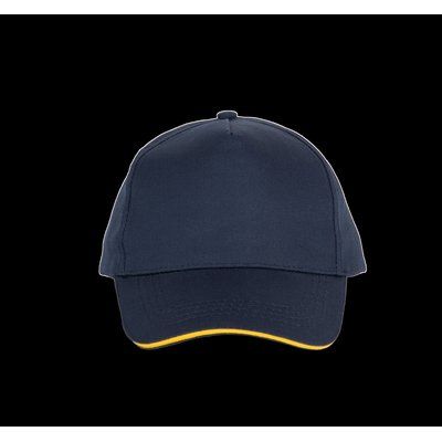 Gorra con banda de transpiración Navy / Yellow