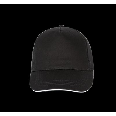 Gorra con banda de transpiración Negro