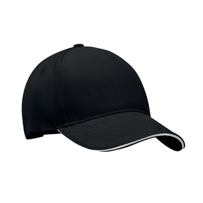 Gorra Béisbol Algodón 260gm Blanco / Negro