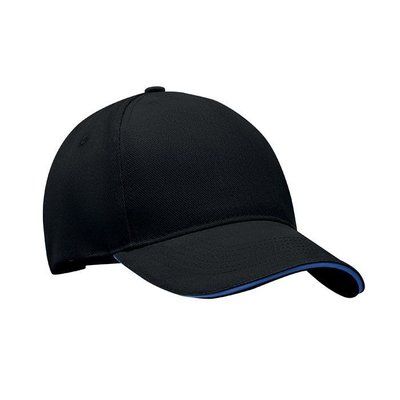 Gorra Béisbol Algodón 260gm Negro/Azul