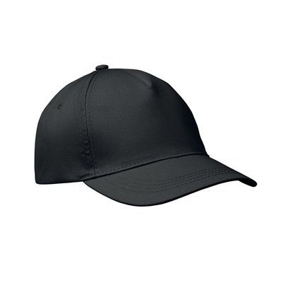 Gorra de béisbol sarga de algodón Negro