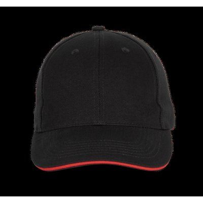 Gorra béisbol con velcro Black / Red