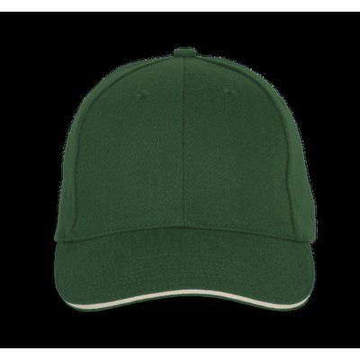 Gorra béisbol con velcro Forest Green / Beige