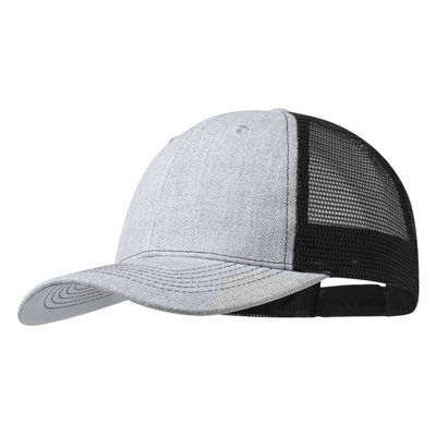 Gorra Bicolor de Poliéster y Rejilla 6P Neg