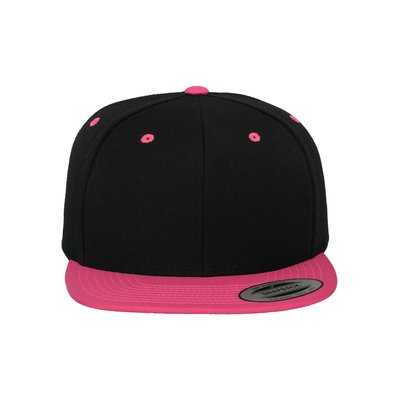 Gorra bicolor snapback BLACK / Neon Pink