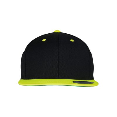 Gorra bicolor snapback BLACK / Neon Yellow