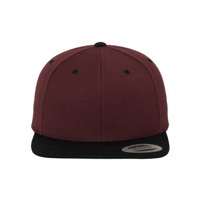 Gorra bicolor snapback MAROON / BLACK