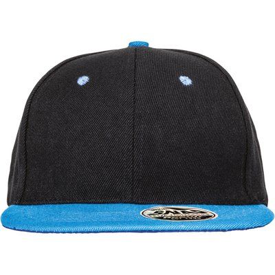 Gorra bicolor con visera plana Black / Azure