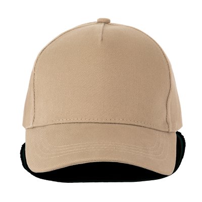 Gorra cierre trasero con hebilla Beige