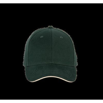 Gorra con Correa de ajuste Forest Green / Beige