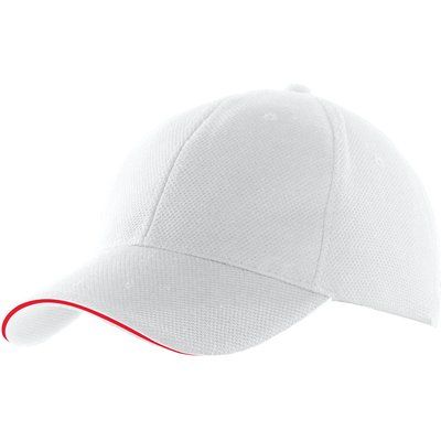 Gorra deportiva con cierre ajustable White / Red