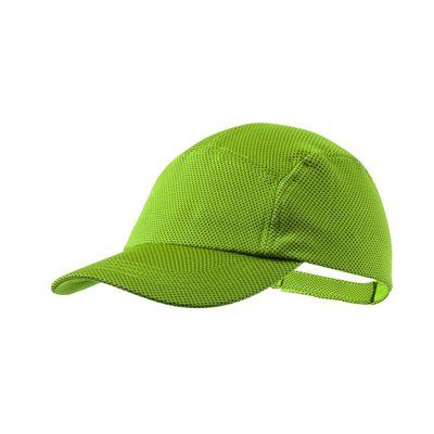 Gorra deportiva con protección solar en material refrigerante Verde Claro