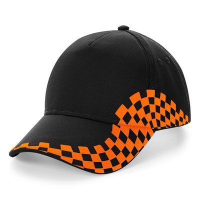 Gorra estampada con Velcro Black / Orange