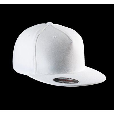 Gorra Flexfit con visera plana White S/M