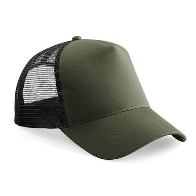 Gorra infantil ajustable de rejilla Olive Green / Black