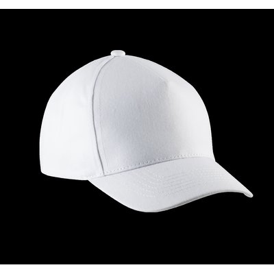 Gorra infantil de algodón con velcro Blanco