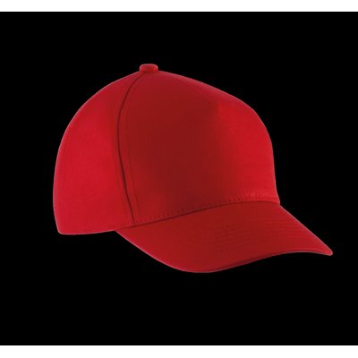 Gorra infantil de algodón con velcro Rojo