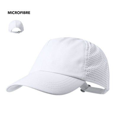 Gorra microfibra con redecilla transpirable