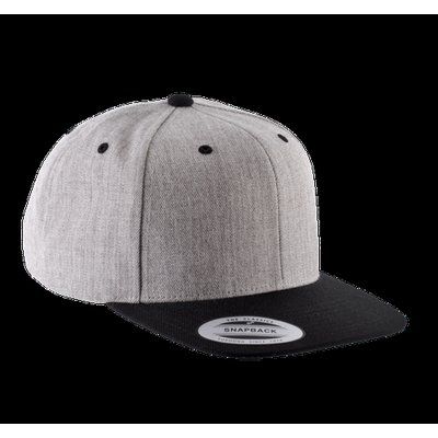 Gorra Modelo clásico visera plana Heather Grey / Black